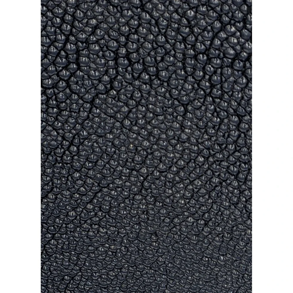Stingray Skin Wallet Black Large Bifold Clutch Genuine Shagreen Pearl Eye